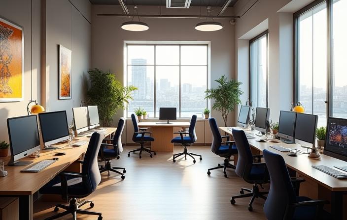 Photo of the GörselArt studio workspace in Istanbul