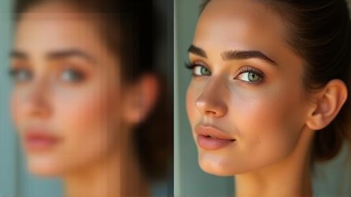 Before and after professional photo retouching at GörselArt Retouch Studio